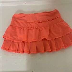 Coral Ruffle Mini Skirt